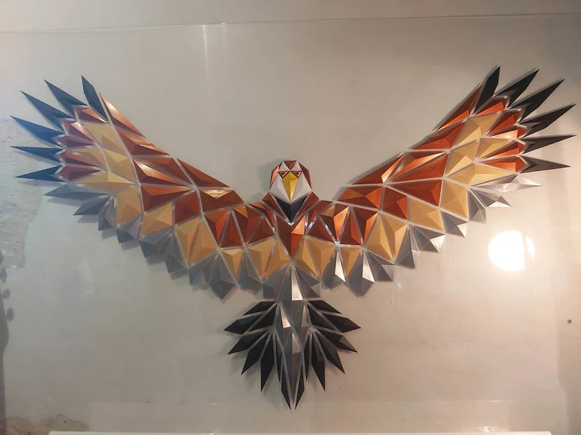 Tranh treo tường đại bàng hình học (Geometric eagle wall art) - Image 2
