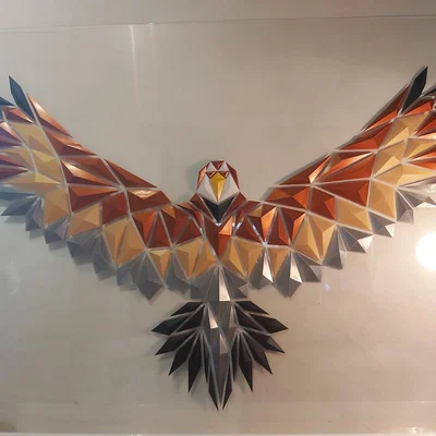Tranh treo tường đại bàng hình học (Geometric eagle wall art)