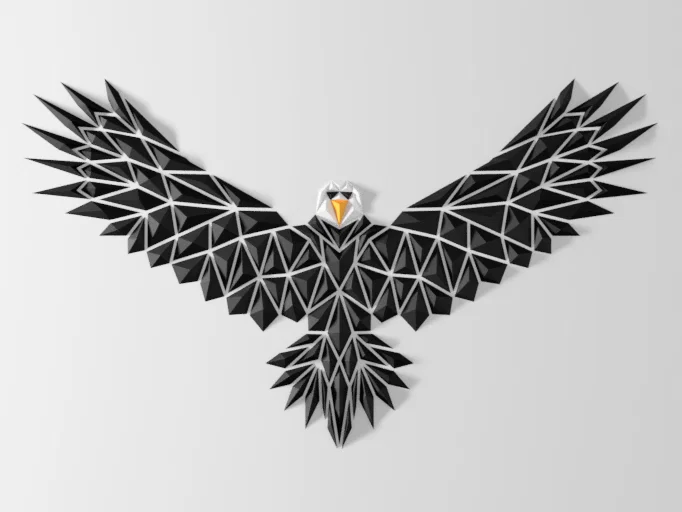 Tranh treo tường đại bàng hình học (Geometric eagle wall art) - Image 3