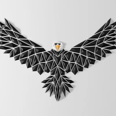 Tranh treo tường đại bàng hình học (Geometric eagle wall art)