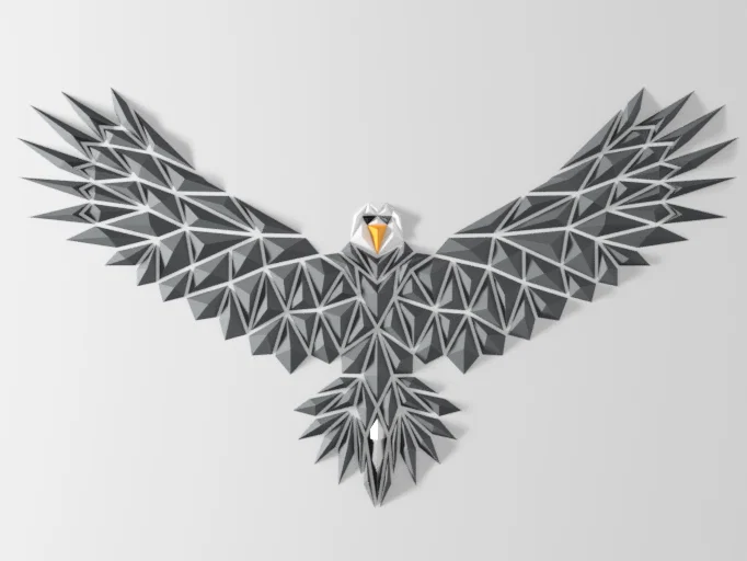 Tranh treo tường đại bàng hình học (Geometric eagle wall art) - Image 4