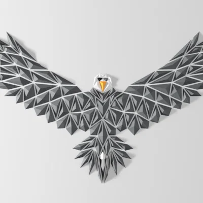 Tranh treo tường đại bàng hình học (Geometric eagle wall art)
