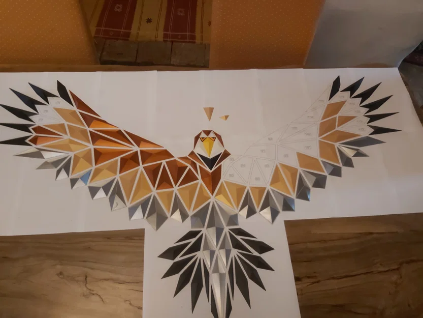 Tranh treo tường đại bàng hình học (Geometric eagle wall art) - Image 8