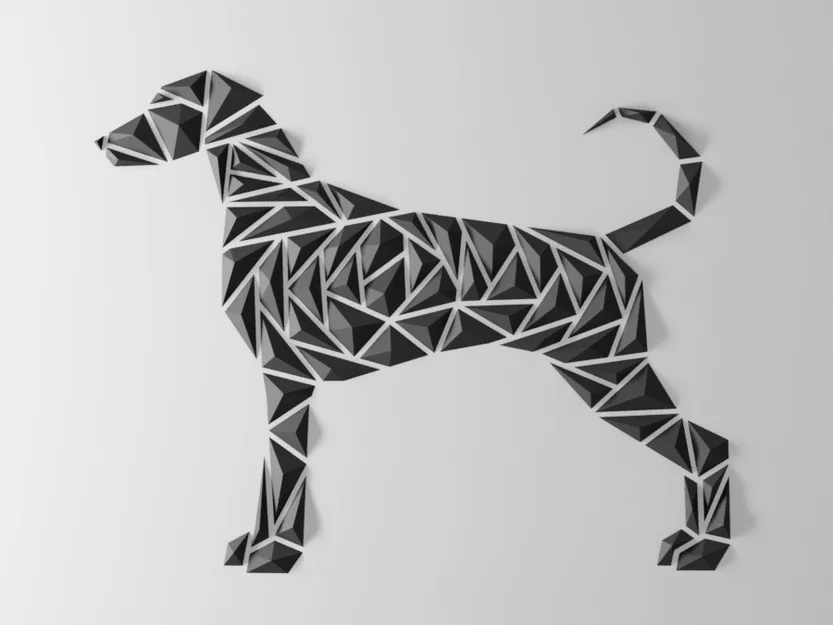 Tranh treo tường chó hình học – phong cách German Shorthaired Pointer - Image 2