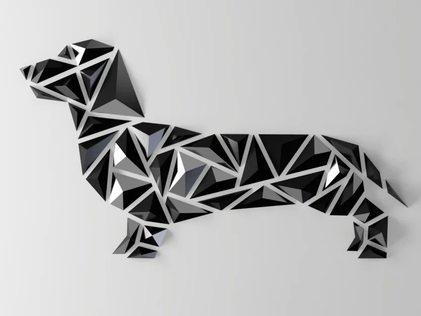 Tranh treo tường chó hình học – “Dachshund style” - Image 3