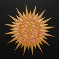 Thiết kế treo tường Sao/Mặt Trời hình học (Geometric Star/Sun) - Thumbnail 1