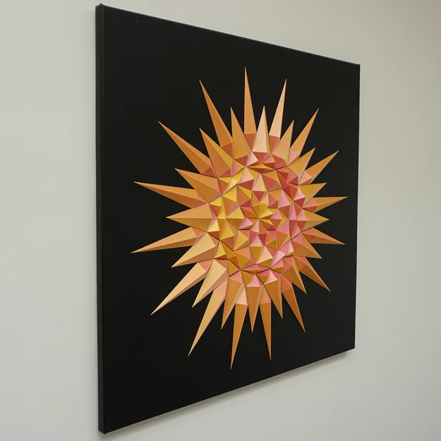 Thiết kế treo tường Sao/Mặt Trời hình học (Geometric Star/Sun) - Image 2