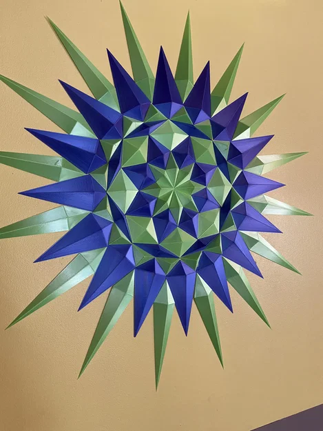Thiết kế treo tường Sao/Mặt Trời hình học (Geometric Star/Sun) - Image 5