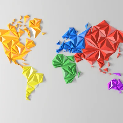 Bản đồ thế giới hình học (Geometric world map)