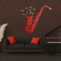 Tranh treo tường kèn saxophone hình học (Geometric Saxophone wall art) - Thumbnail 1