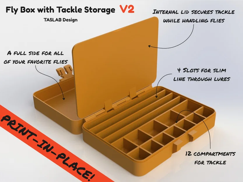Hộp Fly kèm ngăn đựng Tackle V2 (Fly Box with Tackle Storage V2) - Image 1