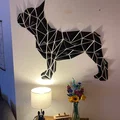 Tranh treo tường Bulldog Pháp hình học (Geometric French Bulldog wall art) - Thumbnail 2