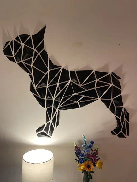 Tranh treo tường Bulldog Pháp hình học (Geometric French Bulldog wall art) - Image 4