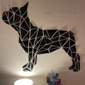 Tranh treo tường Bulldog Pháp hình học (Geometric French Bulldog wall art) - Thumbnail 4