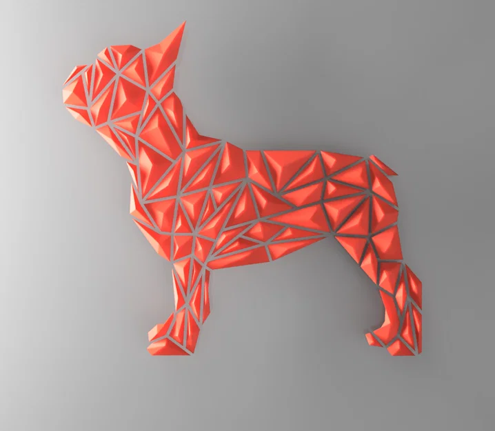 Tranh treo tường Bulldog Pháp hình học (Geometric French Bulldog wall art) - Image 5