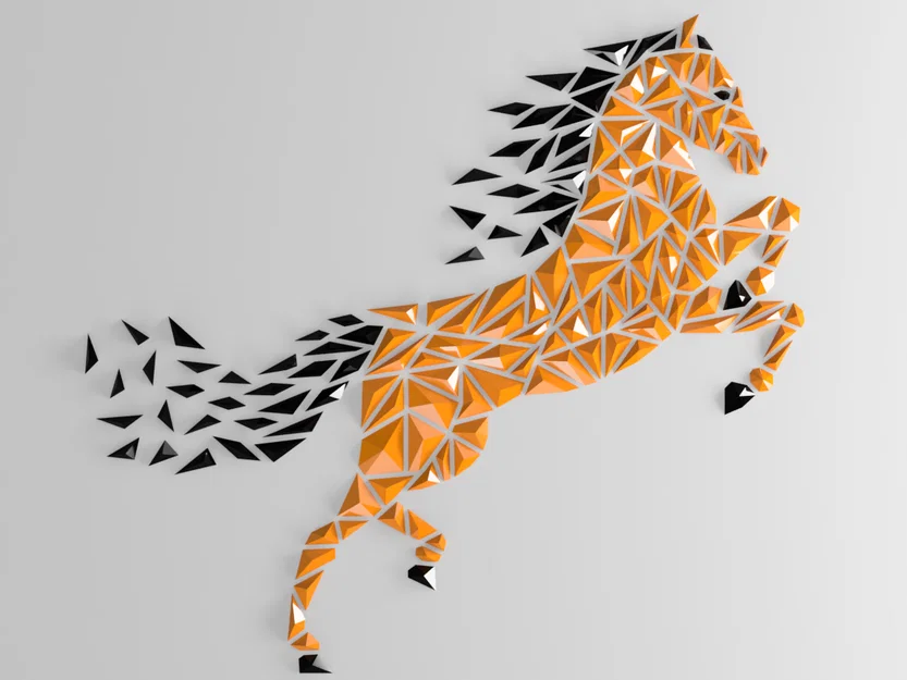 Tranh treo tường Geometric Horse (ngựa hình học) - Image 2