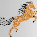 Tranh treo tường Geometric Horse (ngựa hình học) - Thumbnail 2