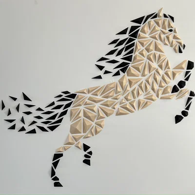 Tranh treo tường Geometric Horse (ngựa hình học)