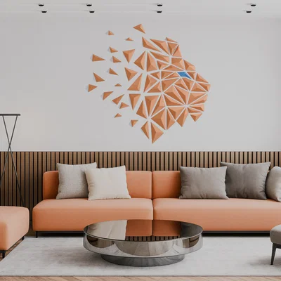 Tranh treo tường Sư Tử hình học (Geometric Lion wall art - A)