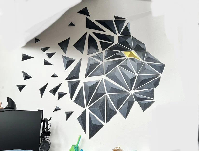 Tranh treo tường Sư Tử hình học (Geometric Lion wall art - A) - Image 2