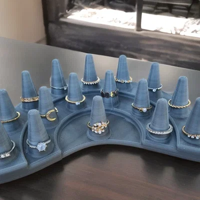 Giá đỡ trưng bày nhẫn Ring Tribune Stand - Mẫu in 3D thông minh