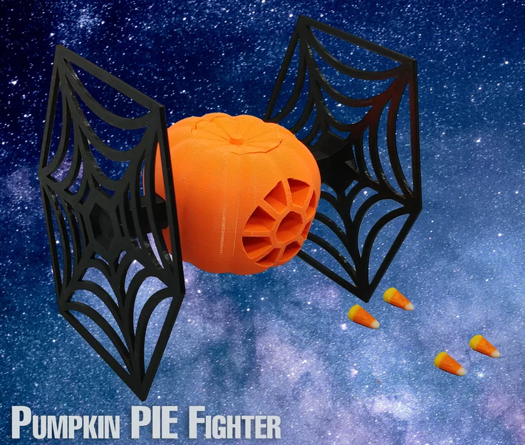 Pumpkin PIE Fighter (TIE Fighter Star Wars chủ đề Halloween hình bí ngô) - Image 1
