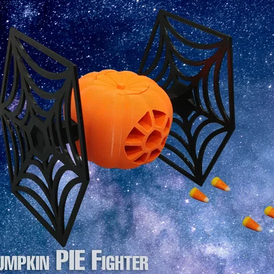 Pumpkin PIE Fighter (TIE Fighter Star Wars chủ đề Halloween hình bí ngô)