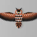 Tranh treo tường Cú mèo hình học (Geometric Owl wall art) - Thumbnail 2