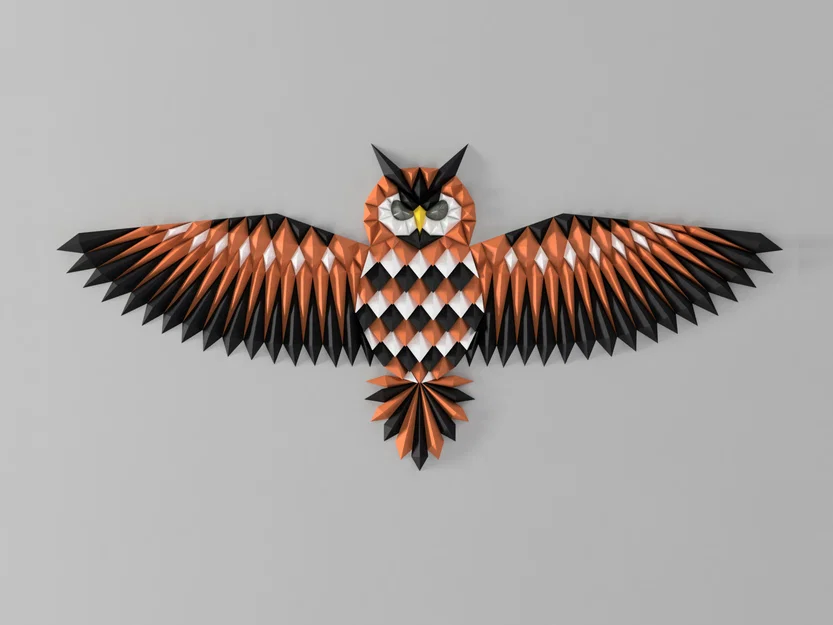 Tranh treo tường Cú mèo hình học (Geometric Owl wall art) - Image 4