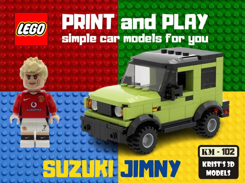 Mô hình xe Suzuki Jimny in 3D tương thích lắp ráp LEGO - Image 1