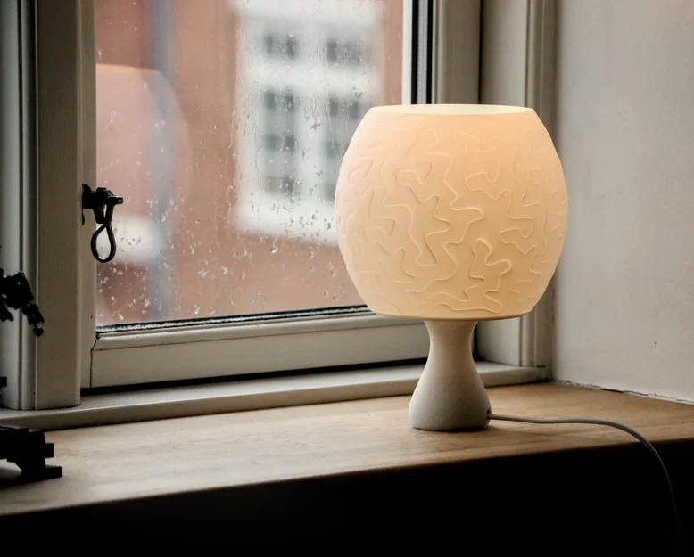 Lamp V4 – Chụp đèn hoa văn lượn sóng đơn giản - Image 1