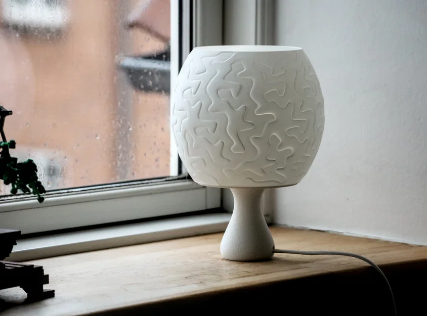 Lamp V4 – Chụp đèn hoa văn lượn sóng đơn giản - Image 2