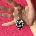 Móc khóa đầu lâu đường trang trí (Ornamental Sugar Skull Keychain) - Thumbnail 2