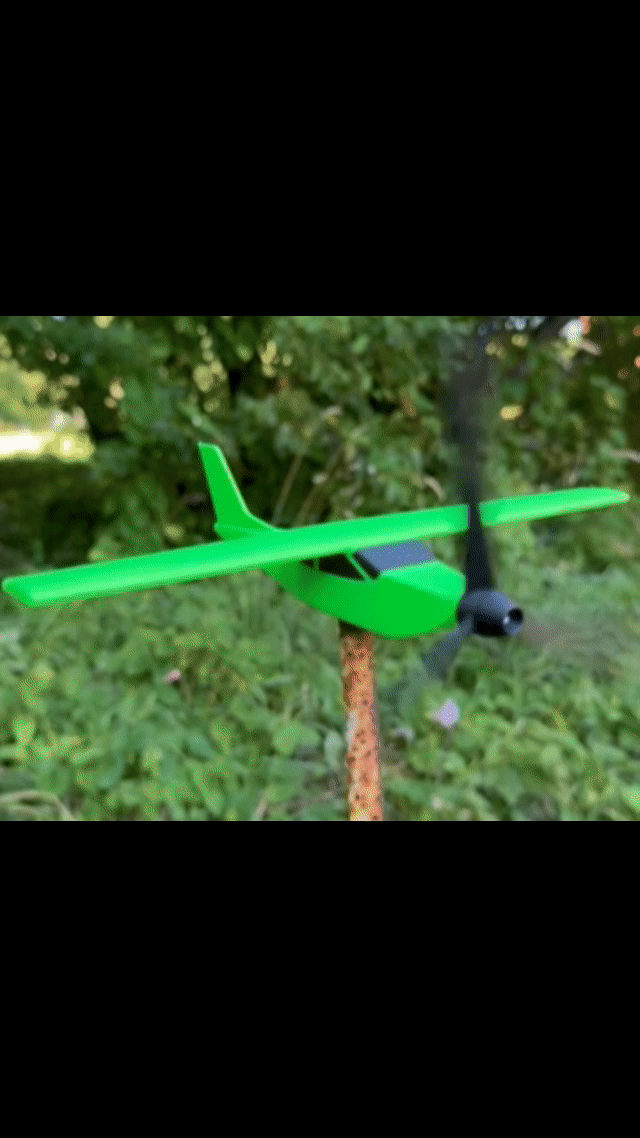 Cối gió/Wind catcher máy bay trang trí sân vườn - Image 2