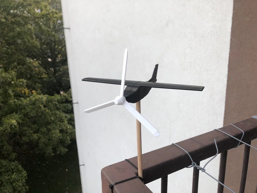Mô hình máy bay trang trí sân vườn Wind Airplane in 3D - Image 1