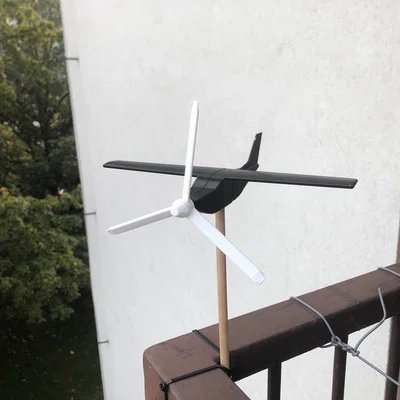 Mô hình máy bay trang trí sân vườn Wind Airplane in 3D