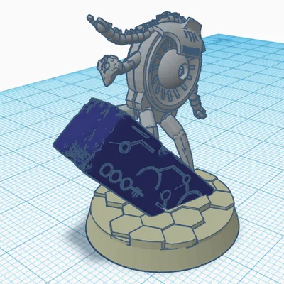 Mô hình Plasmacyte Necron in 3D cho game chiến thuật