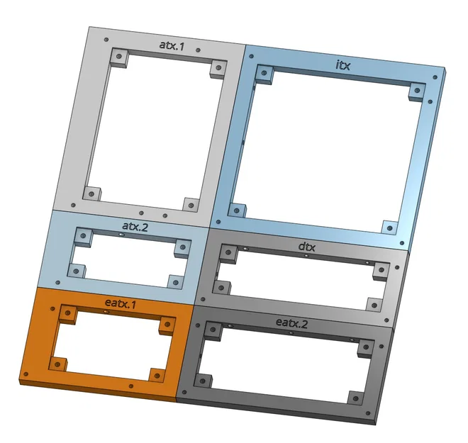 Khay/khung mainboard modular ITX/DTX/mATX/ATX/SSI-EEB/SSI-CEB/EATX/XL-ATX - Image 1
