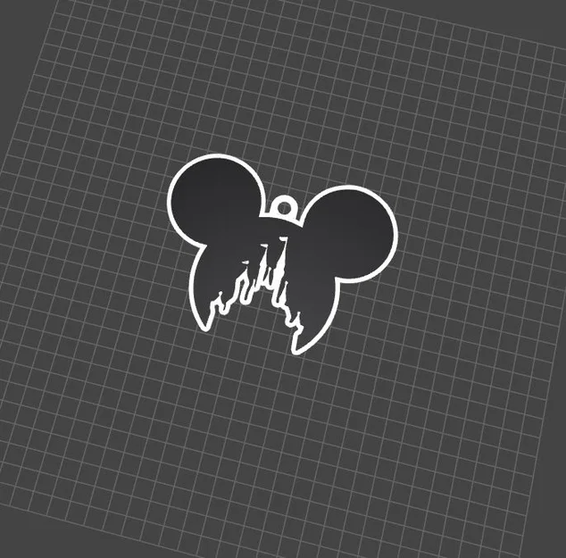 Mẫu móc khóa hình tai chuột Disney dễ thương để in 3D - Image 1