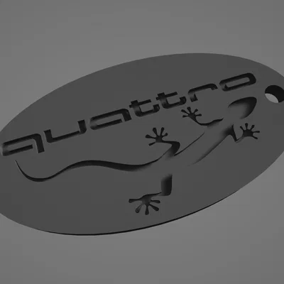 Móc khóa Audi quattro - Phụ kiện in 3D cá tính cho tín đồ mê xe