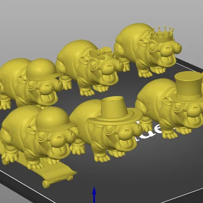 Bộ sưu tập Moo Deng đội mũ ngộ nghĩnh