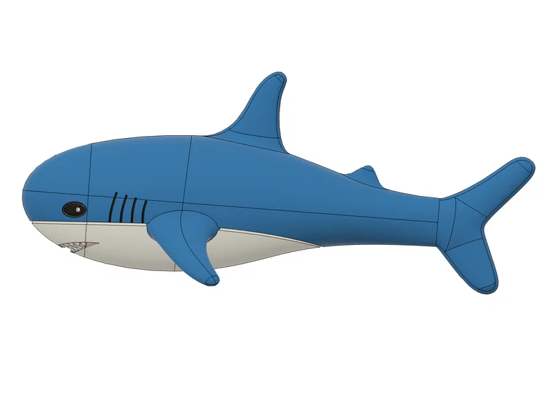 Blåhaj (surface-modelled) – Mẫu cá mập Ikea - Image 2