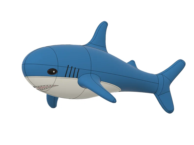 Blåhaj (surface-modelled) – Mẫu cá mập Ikea - Image 3
