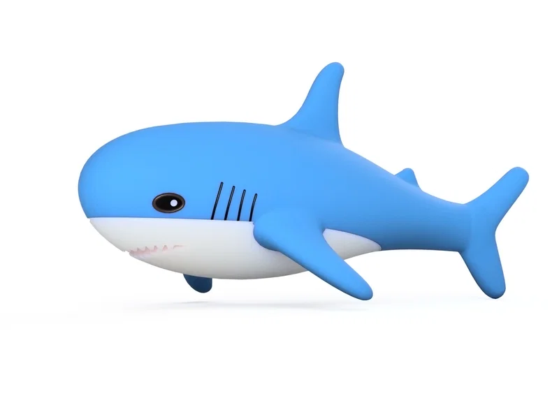Blåhaj (surface-modelled) – Mẫu cá mập Ikea - Image 4