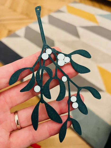 Thiệp Giáng sinh in 3D kèm quà tặng cành tầm gửi trang trí - Image 3