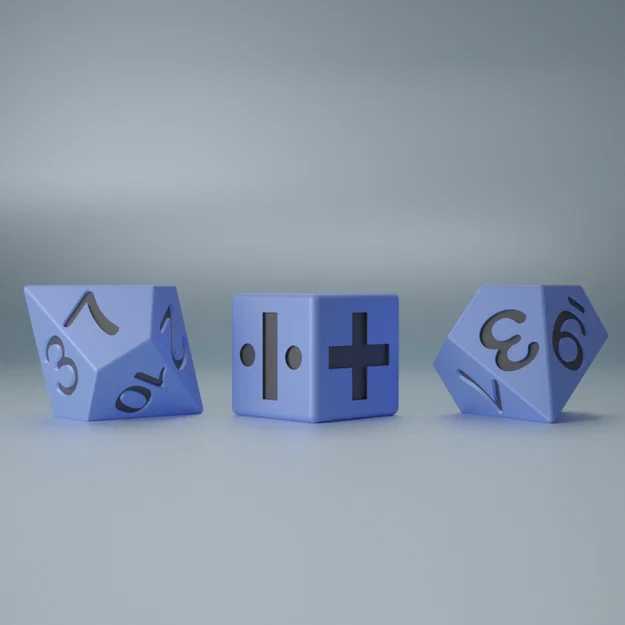 Bộ xúc xắc toán học Math Dice 3D - Công cụ giáo dục sáng tạo cho bé - Image 1