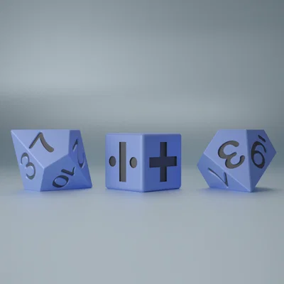 Bộ xúc xắc toán học Math Dice 3D - Công cụ giáo dục sáng tạo cho bé