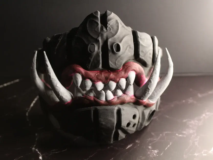Mặt nạ quỷ Cyber Oni in 3D phong cách Samurai cực chất - Image 1
