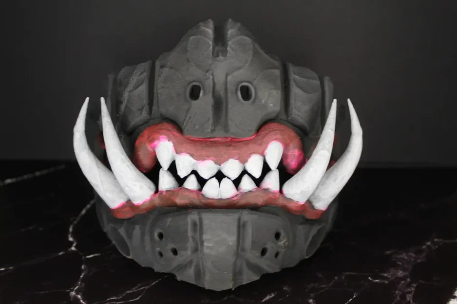 Mặt nạ quỷ Cyber Oni in 3D phong cách Samurai cực chất - Image 2