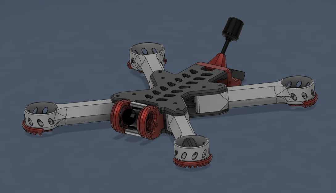 Dragonfly FPV Drone – Khung quad 5" in 3D modular - Image 14